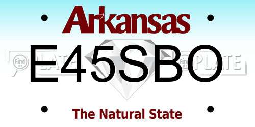 E45SBO Arkansas License Plate