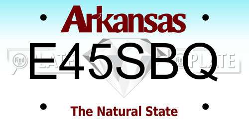 E45SBQ Arkansas License Plate