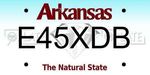 E45XDB Arkansas License Plate