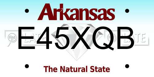 E45XQB Arkansas License Plate