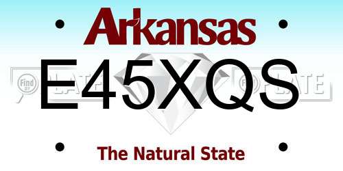 E45XQS Arkansas License Plate