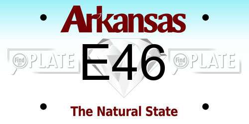 E46 Arkansas License Plate