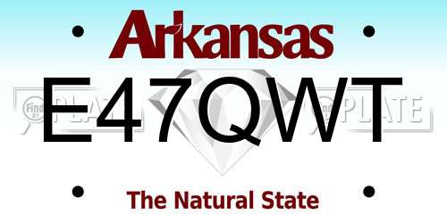 E47QWT Arkansas License Plate