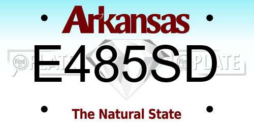 E485SD Arkansas License Plate