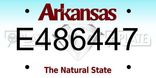 E486447 Arkansas License Plate