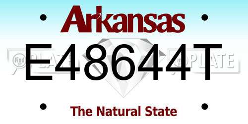 E48644T Arkansas License Plate