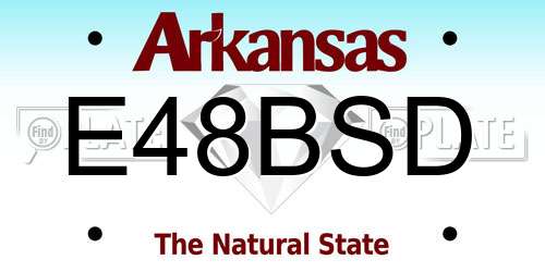 E48BSD Arkansas License Plate
