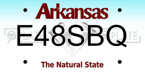 E48SBQ Arkansas License Plate
