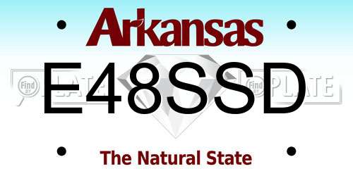 E48SSD Arkansas License Plate