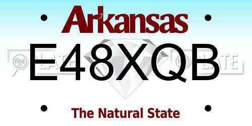 E48XQB Arkansas License Plate
