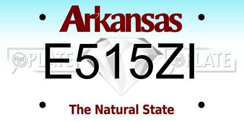 E515ZI Arkansas License Plate