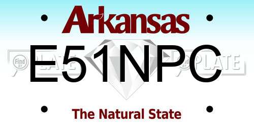 E51NPC Arkansas License Plate