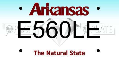 E560LE Arkansas License Plate