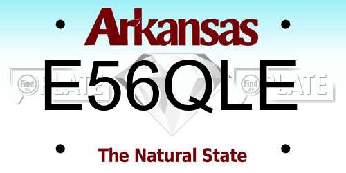 E56QLE Arkansas License Plate