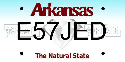 E57JED Arkansas License Plate