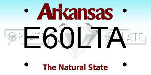E60LTA Arkansas License Plate