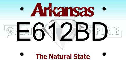 E612BD Arkansas License Plate