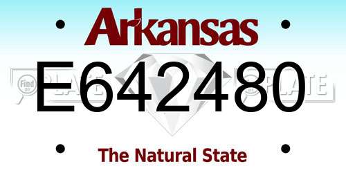 E642480 Arkansas License Plate