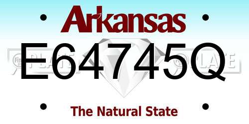E64745Q Arkansas License Plate