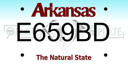 E659BD Arkansas License Plate