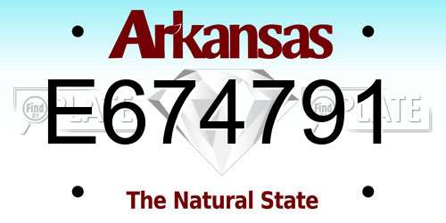 E674791 Arkansas License Plate