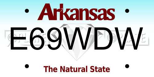 E69WDW Arkansas License Plate