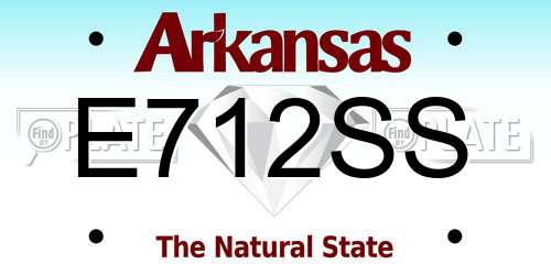 E712SS Arkansas License Plate