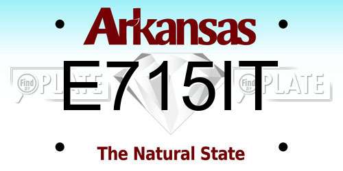 E715IT Arkansas License Plate