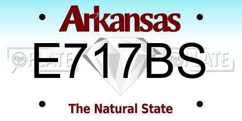 E717BS Arkansas License Plate