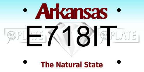 E718IT Arkansas License Plate