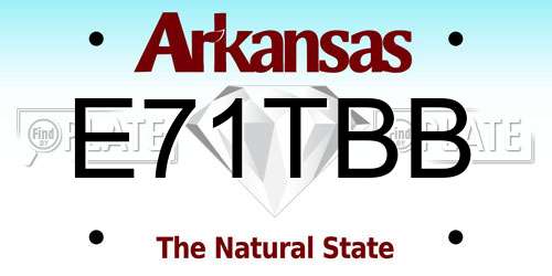 E71TBB Arkansas License Plate