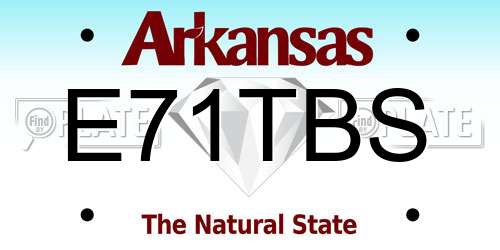 E71TBS Arkansas License Plate