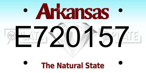E720157 Arkansas License Plate