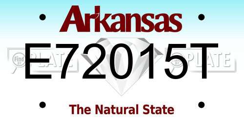 E72015T Arkansas License Plate