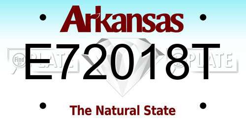 E72018T Arkansas License Plate