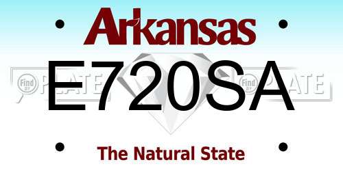E720SA Arkansas License Plate