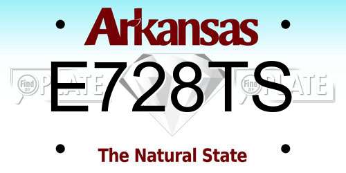 E728TS Arkansas License Plate