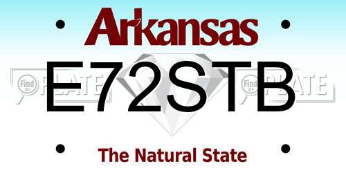 E72STB Arkansas License Plate