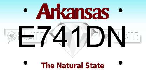 E741DN Arkansas License Plate