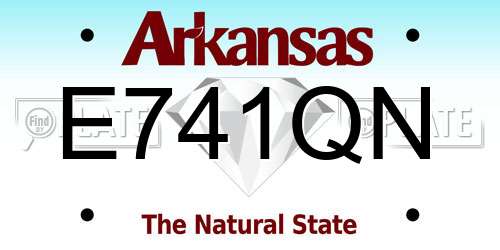 E741QN Arkansas License Plate