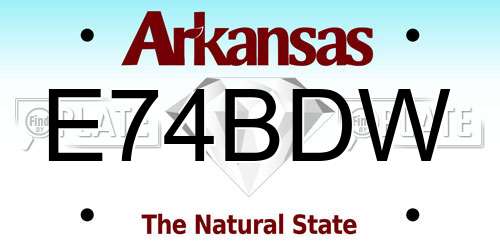 E74BDW Arkansas License Plate