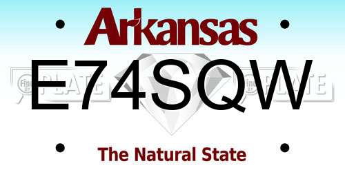 E74SQW Arkansas License Plate