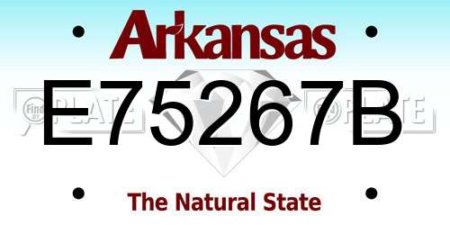 E75267B Arkansas License Plate