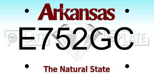 E752GC Arkansas License Plate
