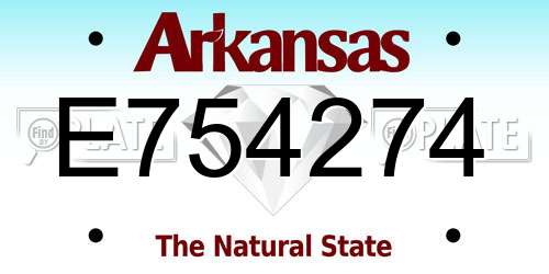 E754274 Arkansas License Plate