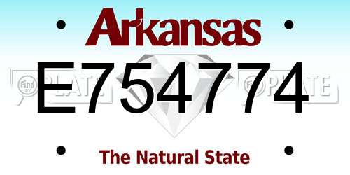 E754774 Arkansas License Plate