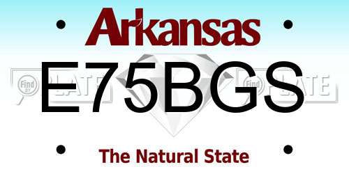 E75BGS Arkansas License Plate