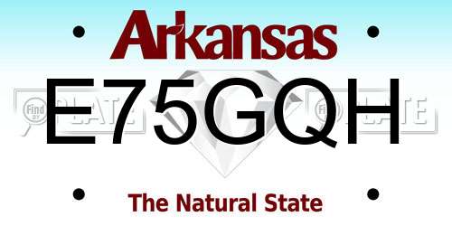 E75GQH Arkansas License Plate