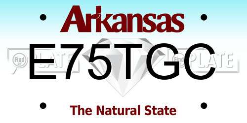 E75TGC Arkansas License Plate