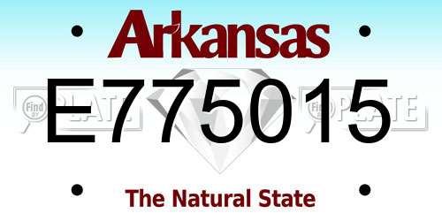 E775015 Arkansas License Plate